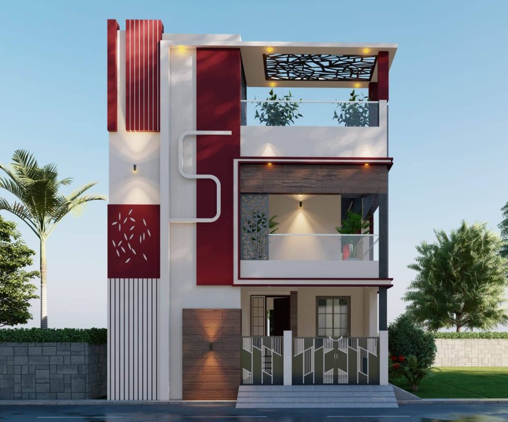 Contemporary Elevation Home: Karaikal Residence by KO Architects